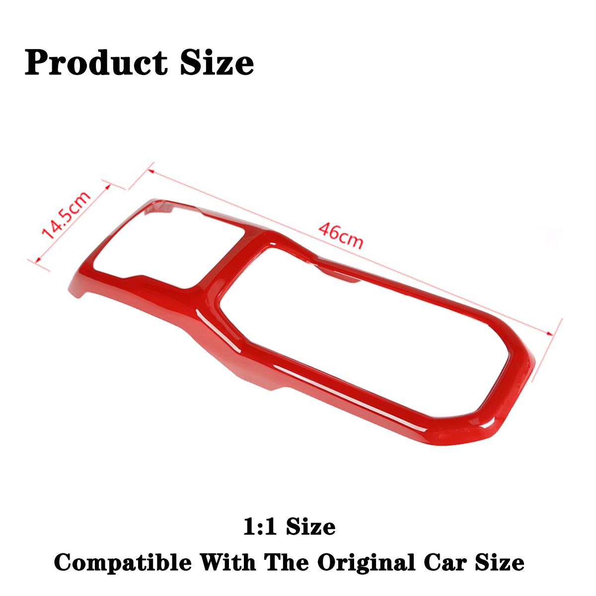 Car Center Console 4WD Gear Shift Decoration Cover Trim for Jeep Wrangler JL JT Gladiator 2018-2023 2024+ Interior Accessories красный