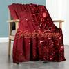 Rose Personalized Text Blanket Cozy Personalized Blanket Durable Comfort Perfect for Living Room Office Picnics Seaside for All Occasions