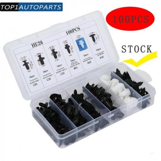 100 Fixing Fastener Kit Bumper Fender Liner Push Type Retainer Clips For Hyundai