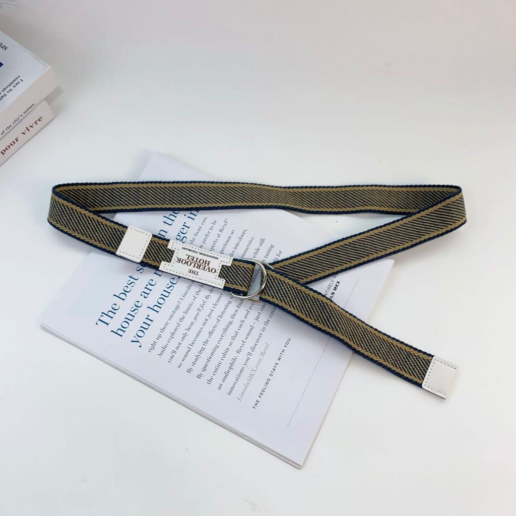 Spring Canvas Belt Women'S Style Denim With Casual No-Punch Student Belt N