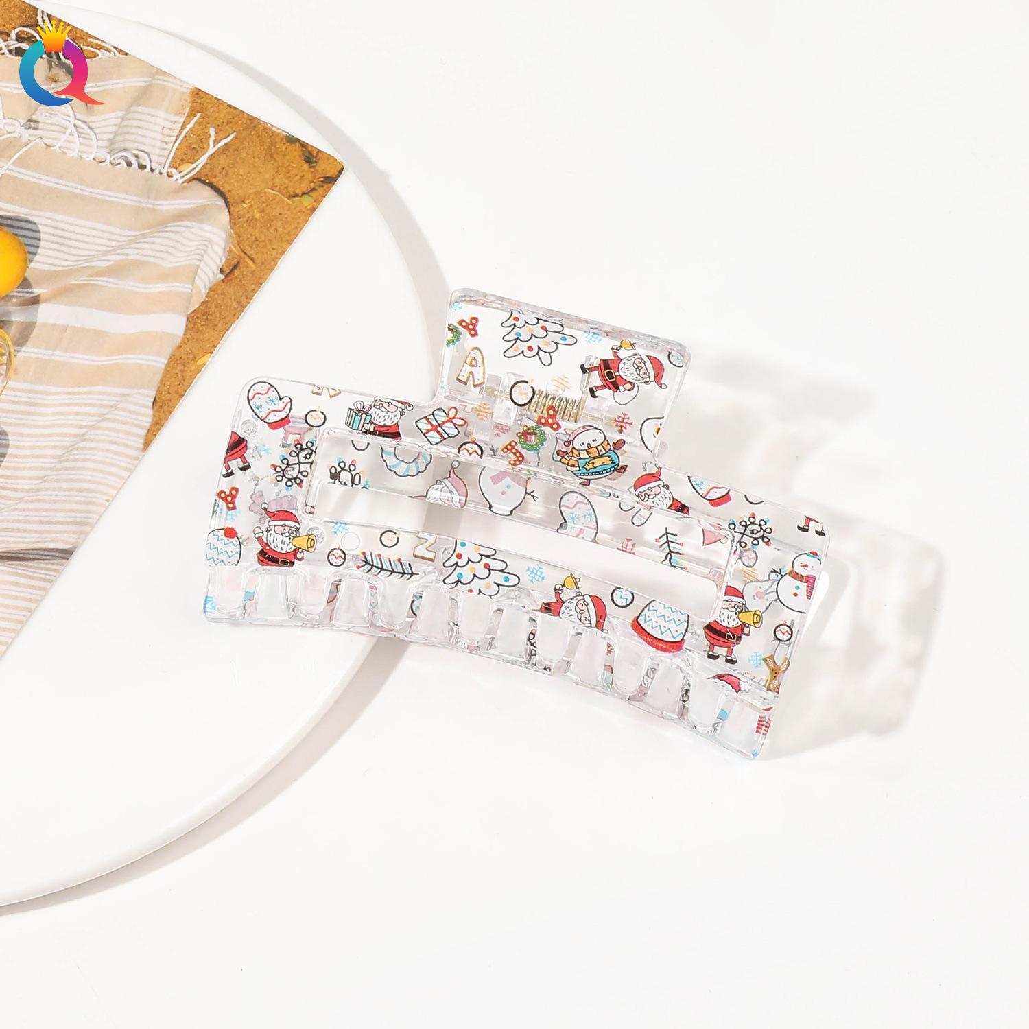 

Рождественская заколка для волос Lady Cute Sweet Print Заколка для волос Зажим для волос в виде акулы Аксессуары для волос 1pc