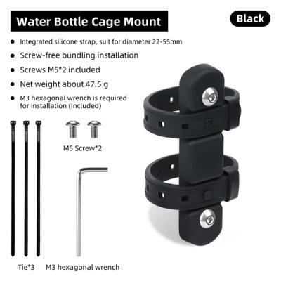 Adaptateur Porte-Bouteille de Vélo Gel Silicone Route VTT Base de Conversion Porte-Bouteille Sans Trou Installation Fixation Bouteille de Vélo