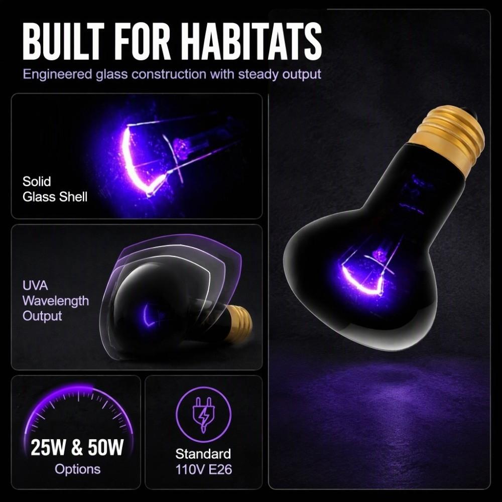 E26 Base Heating Light Bulb High Temperature Resistance Night Light Bulb Amphibian Heat Lamp Pet