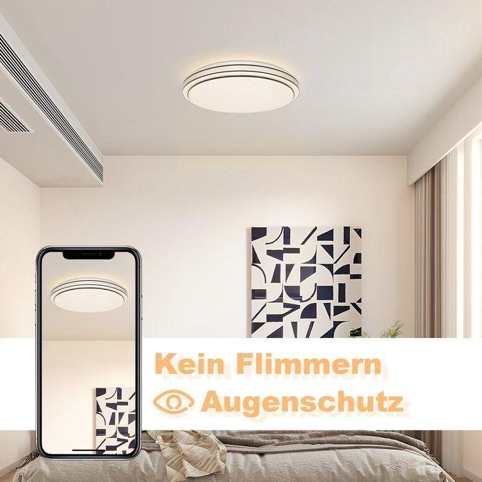 Plafonnier LED - NETTLIFE - Ciel étoilé rond noir - Dimmable - Télécommande incluse - Ø27 cm