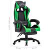 VidaXL Gaming Armchair with Footrest Reclining Chair Computer Armchair Work Office Indoor Green and Black 287989