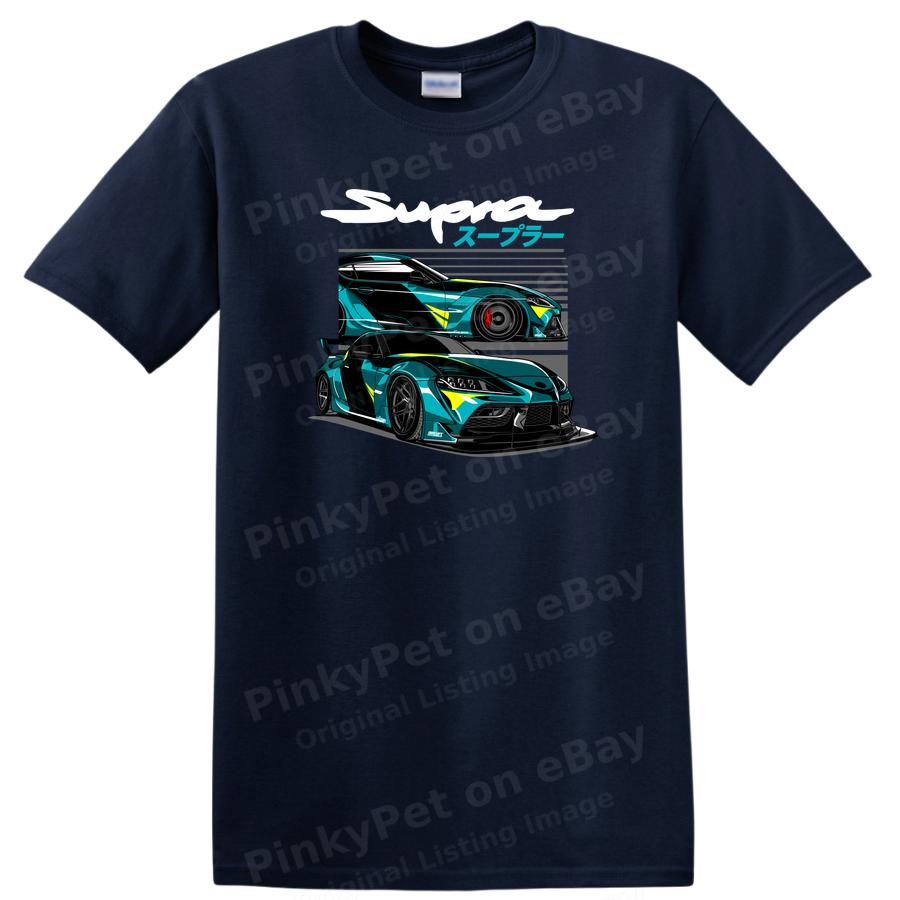 Supra Car Graphic T Shirt Cool Racing Design Automotive Tee Streetwear Style
