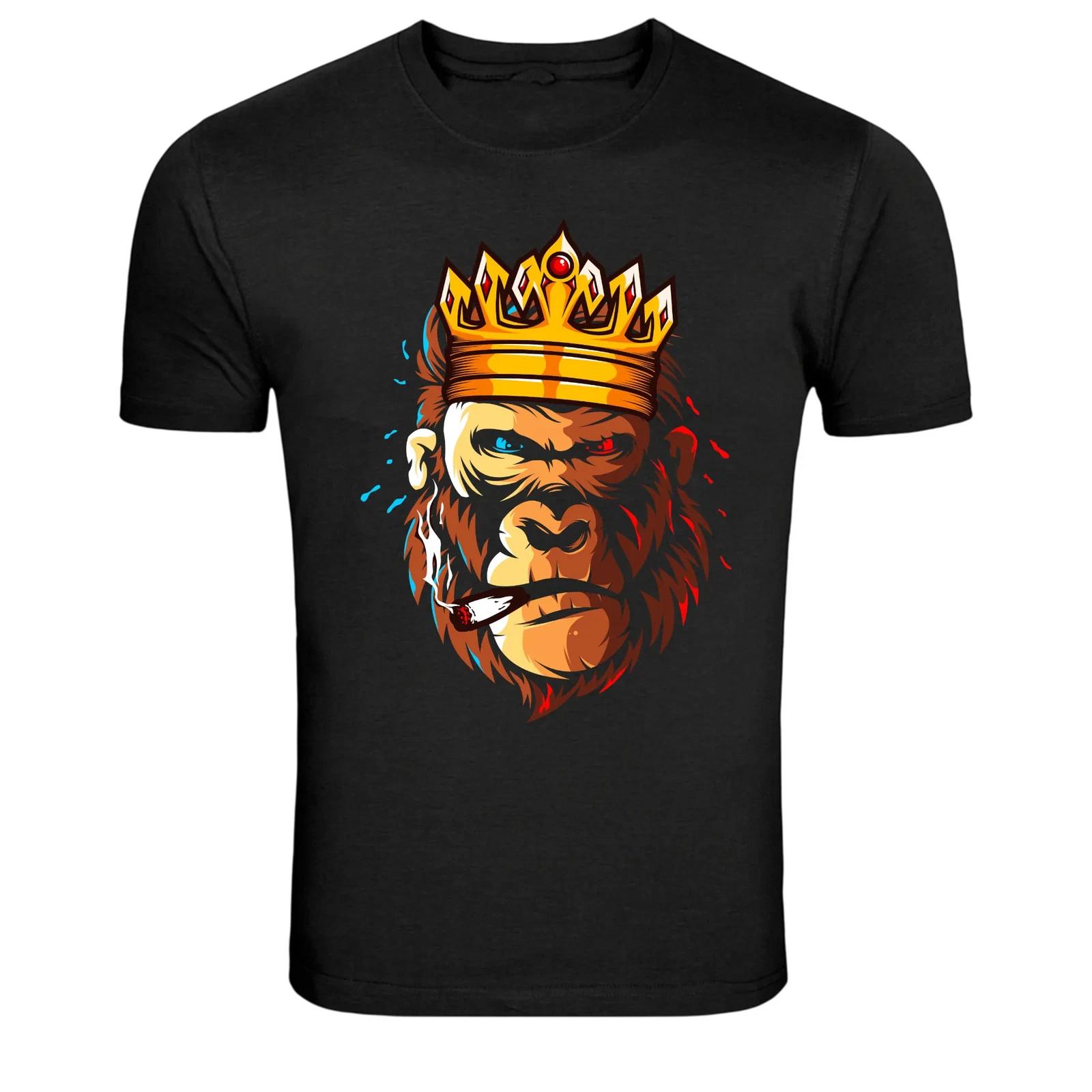 King Gorilla Crown Smoker Street Graphic T-Shirt XXXL