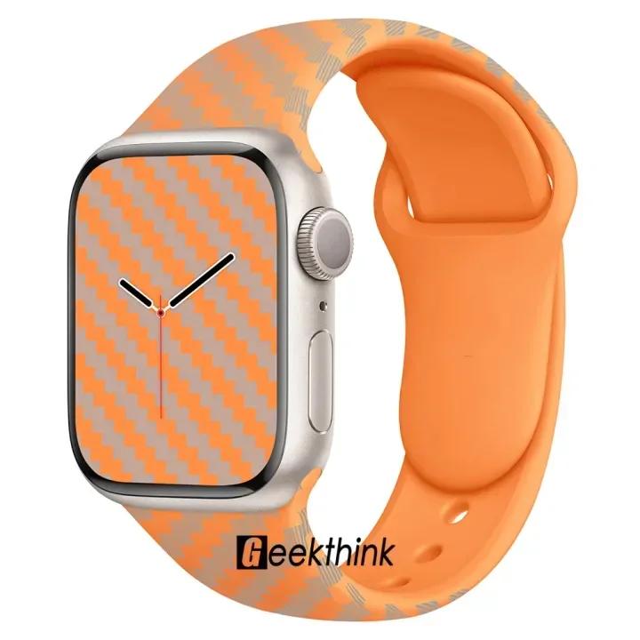 Silicone Sport Band For Apple Watch Strap49mm 44mm 45mm 40mm 41mm 42mm 38mm Bracelet Iwatch Series9 8 7 6 5 4 3SE Ultra 2 Correa