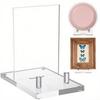 Compact Display Holder Acrylic Book Display Stand Birthday Events Clear Acrylic Construction Minimalistic Appeal Nonslip Pads