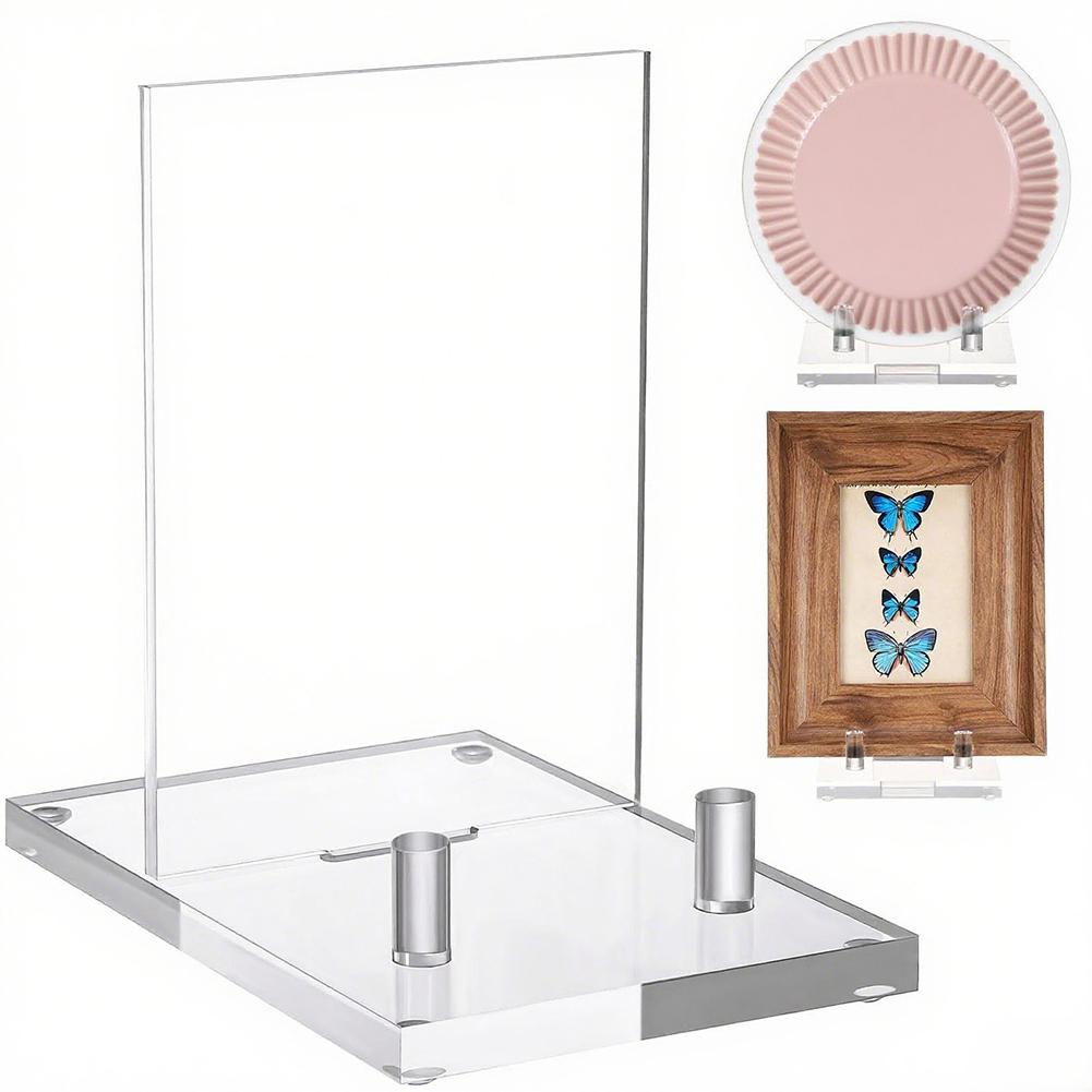 Compact Display Holder Acrylic Book Display Stand Birthday Events Clear Acrylic Construction Minimalistic Appeal Nonslip Pads