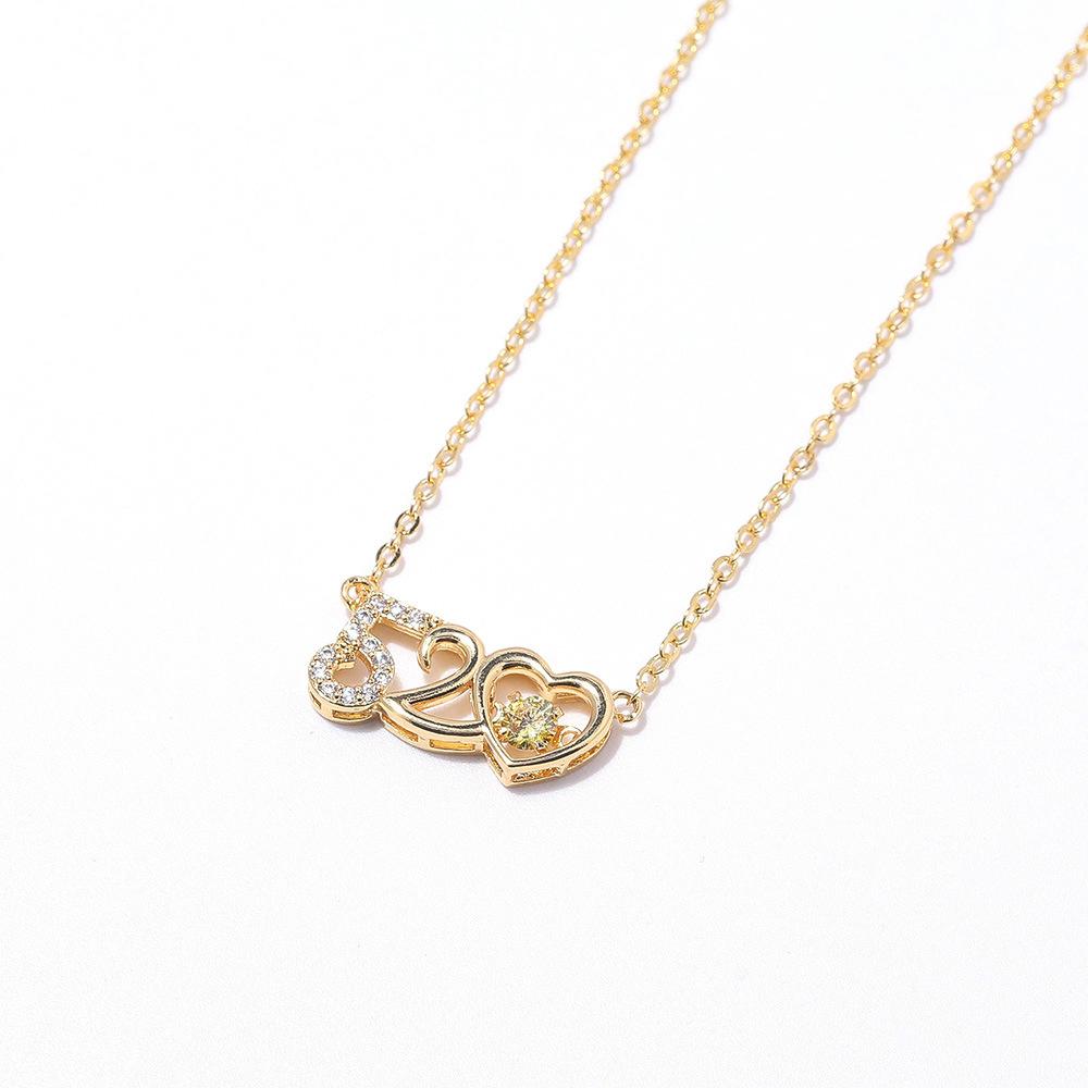 Liebesanhänger Liebesgeständnis Geschenk Kurze Schlüsselbeinkette Ich Liebe Dich Nummer 520 Halskette Farbe Mehr