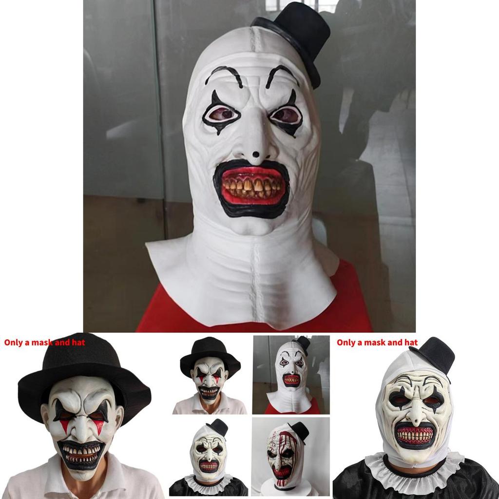 Terrifier Clown Latex Mask Halloween Party Costume Accessory For Cosplay And Themed Events