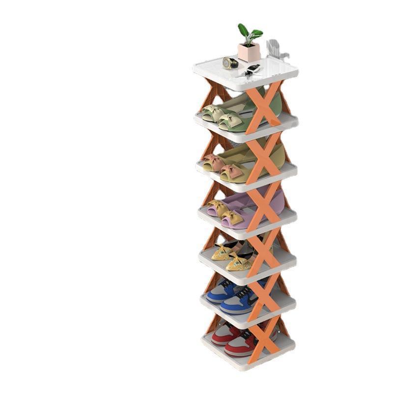 7-story Foldable Shoe Rack for Door, Indoor Simple Combined Shoe Rack Saves Space, Can Be Disassembled and Is Easy To Carry.