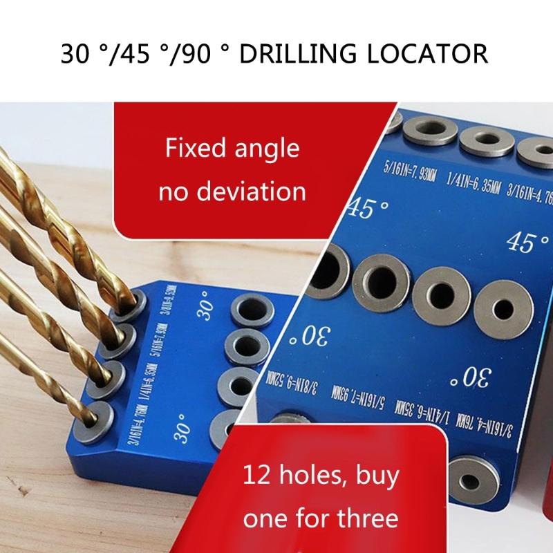 Angle Drill Guide 30 45 90 Degree Drill Jig for Straight Holes Drill Jig for Angled Holes Portable Drill Guide for Wood