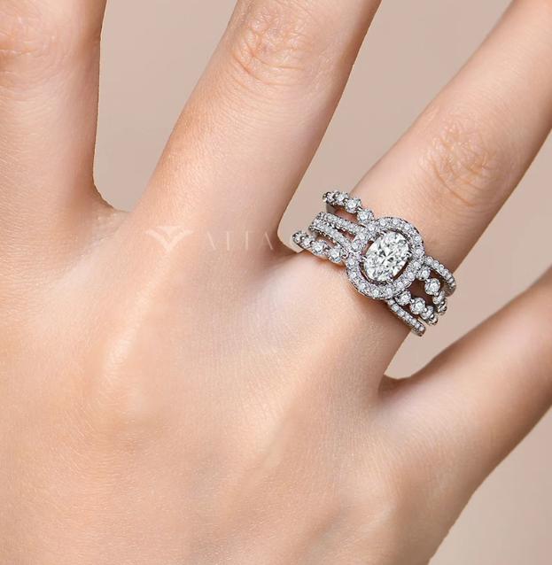 

High Quality Rings Full Cubic Zircon S925 Silver-plated for Women Engagement Bride Jewelry Luxury Gift 6