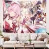 XXL Cool Honkai Impact 3rd Gaming Cute Girl Elysia Tapestry Decoration Bedroom Dormitory Background Living Room Club Tapestry