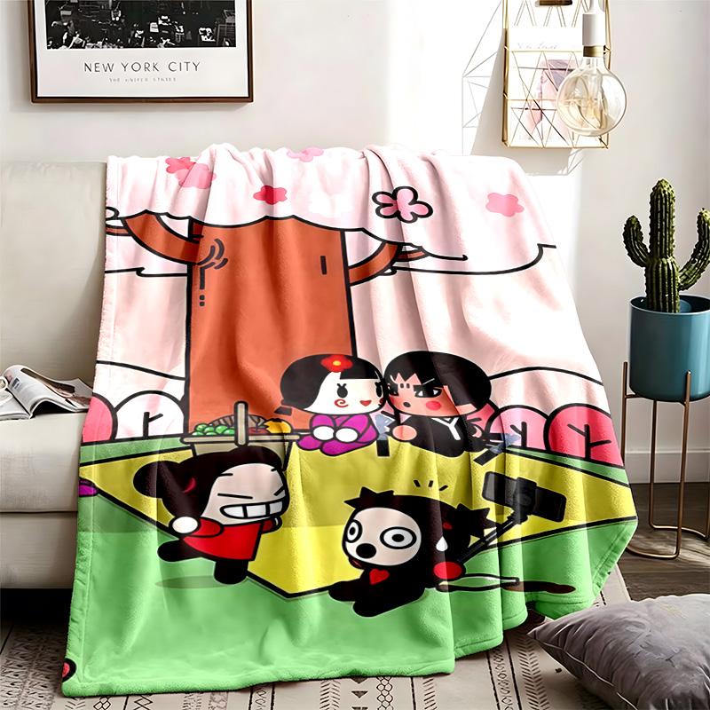 PUCCA Theme Blanket Suitable For The Sofa Camping And Travel Made Of Soft Flannel Material An Ideal Gift For Occasions Such As Birthday