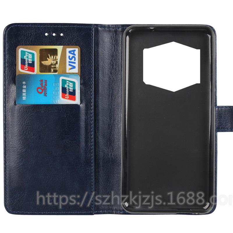 Applicable to Oukitel WP11 Business Crazy Horse Leather Case Oukitel WP11 Wallet Flip Phone Case
