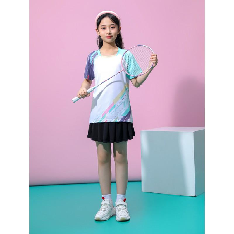 Kids Quick-Dry Badminton Table Tennis Sport Set Boys Girls Athletic Training Outfit Lightweight