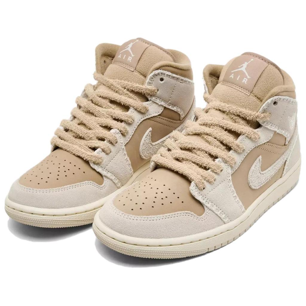 Jordan Air Jordan 1 Mid top Skateboard Shoes Women's Light Brown HV4269-200