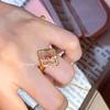 Ensemble de bijoux Vintage Style Couronne Rose Rose Pendentif Trèfle Dentelle Coquillage Bague pour Femmes