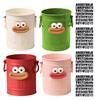 Cartoon Pen Holder Retro Sausage Mouth Bucket Plastic Pen Holder Large Capacity Desk Organizer for Stationery Makeup Brushes