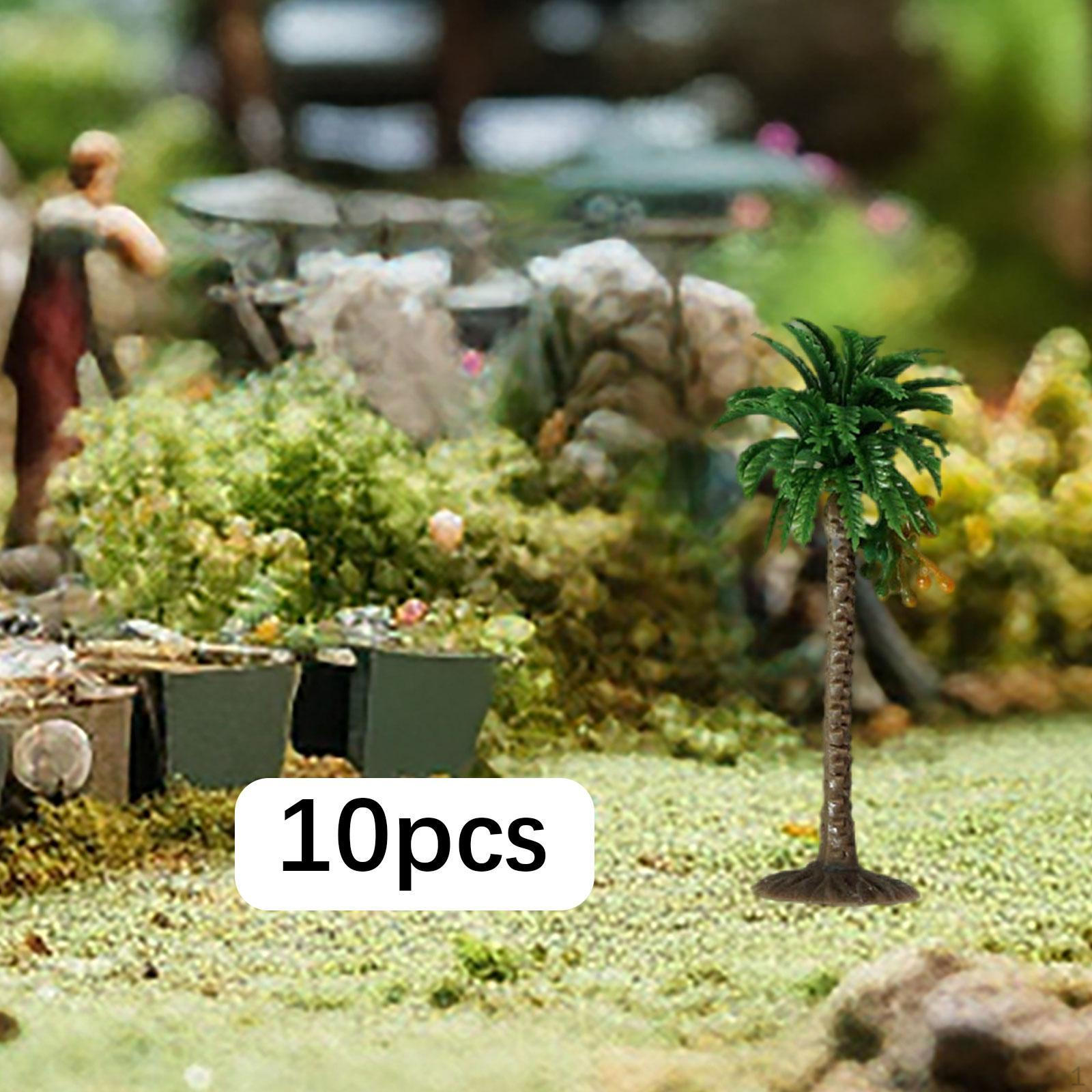 

10 шт. Модель поезда Пейзажи Деревья Аксессуары Архитектура Диорамы Поддельное моделирование кокоса H 6cm