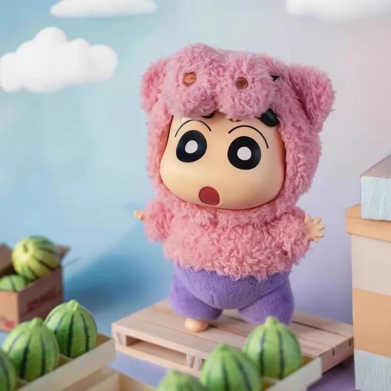 2026 Crayon Shin-Chan Blind Box Kostümparty-Serie Vinylpuppe Anime Actionfigur Mystery Box Sammelmodell Spielzeug Geschenk rosa