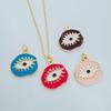 18K Gold-Plated Retro Pendant with Copper Demon Eye DIY Jewelry