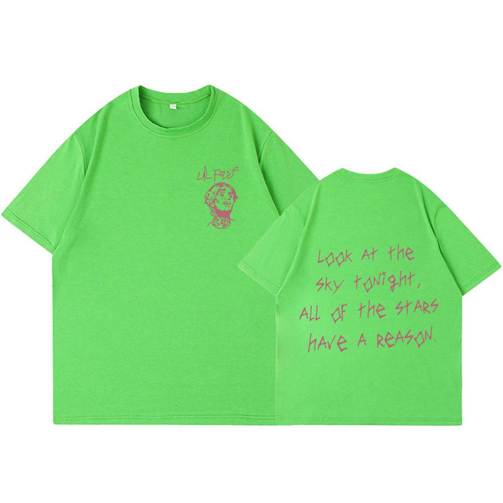 Rapper Lil Peep Tour Concert Grafisch T-shirt Unisex Dames Mode Hip Hop Korte Mouw T-shirt Katoen Casual Oversized T-shirts