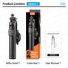 Extendable Selfie Stick Tripod 1/4'' Standard Screw 360° Rotatable for iPhone Action Camera Fill Light Portable Vlog Stand Mount 7