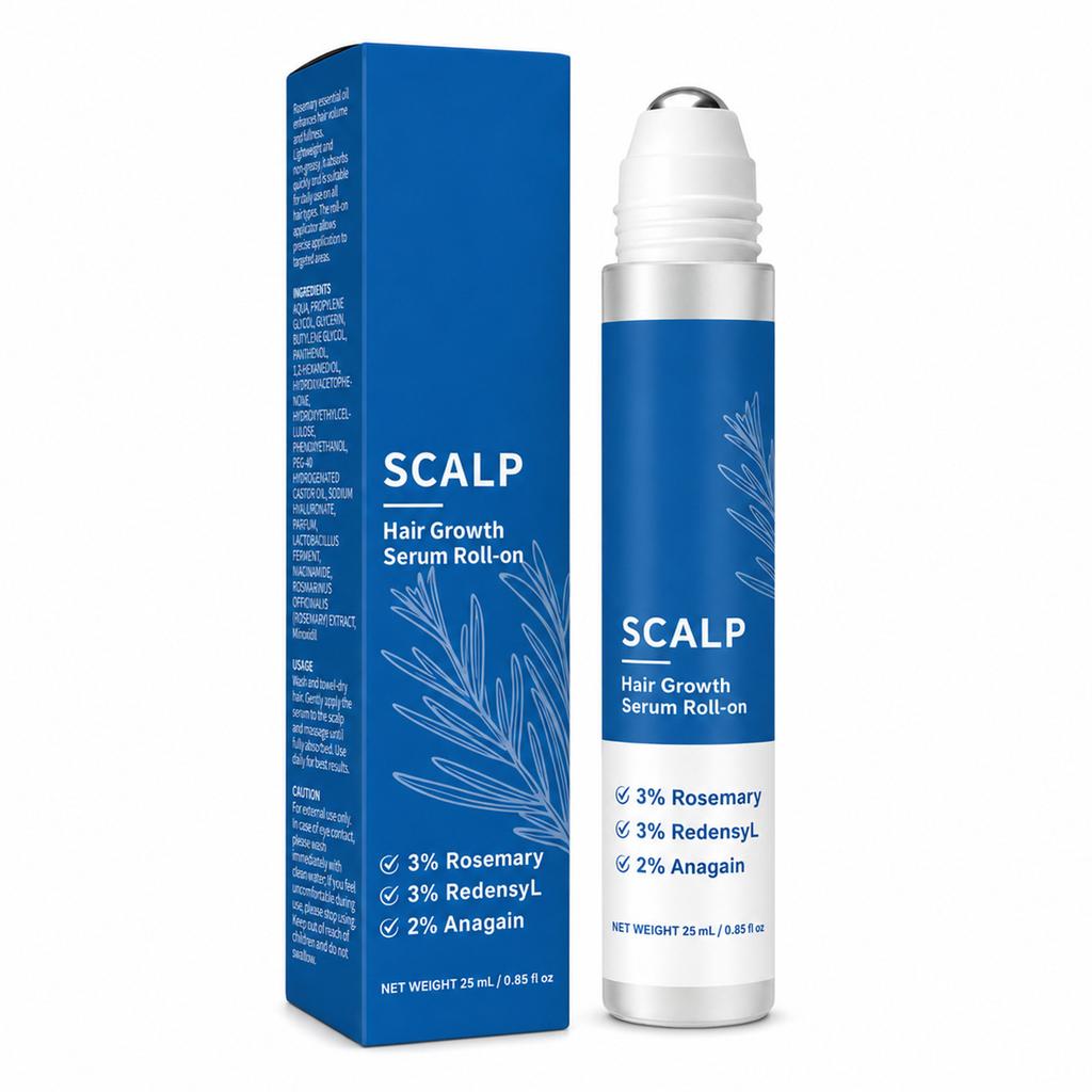 Rosemary Scalp Care Roll-On Essence Gentle Botanical Scalp Soothing Treatment Control Oil Anti-Dandruff Relieve Itching