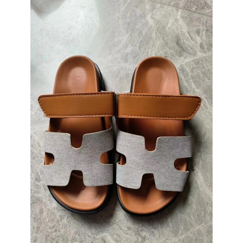 Sandales à semelles épaisses, fermeture Velcro grande taille, couleurs contrastées, adaptées aux chaussures décontractées pour femmes, polyvalentes et polyvalentes