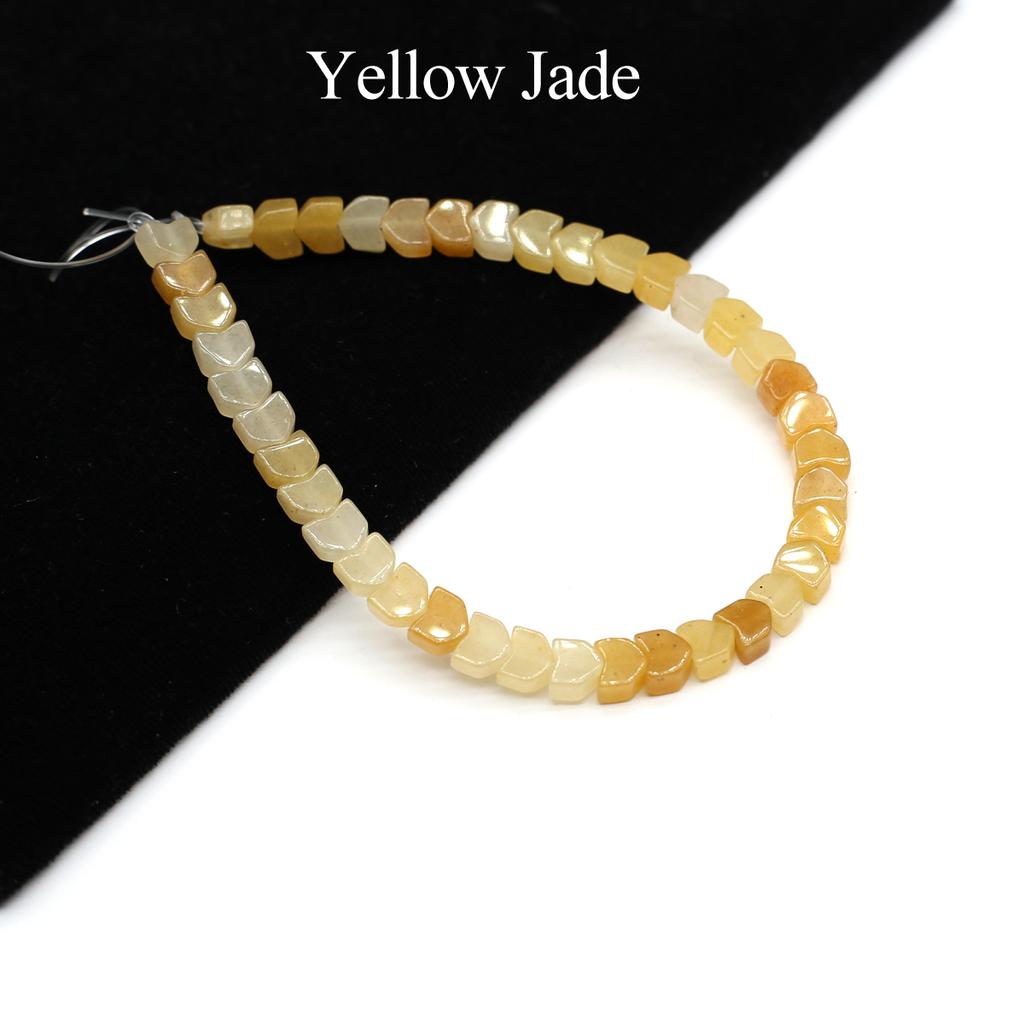 1String, Small Bullet Shape Crystal Beads, Fashion Yellow Jade Sodalite Gemstone Beads for Jewelry Making DIY Necklace Christmas Crafts 38cm