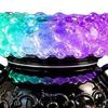 Glowing Potion Brewing Prop Halloween Cauldron LED Bubble Light, Color Changing Witch Lamp, Spooky Gothic Mysterious Symbol Decor Light Up Candle
