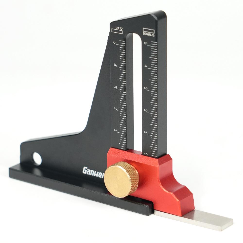 

Height Gauge Depth Measuring Tool Height Ruler Woodworking Saw Table Adjuster Trimmer Guide
