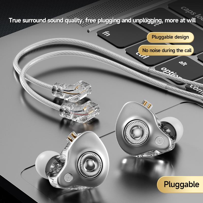 Digitale Chip Kabelgebundene Kopfhörer 3,5 mm AUX/Typ C HIFI In-Ear Einsteckbare Headsets Mit Mikrofon Für Samsung Huawei Xiaomi OPPO iPad PC PS4 PS5 PC