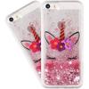 Kompatibilní s pouzdrem pro iPhone 5S pro dívku Třpytivé třpytivé plovoucí lesklé tekuté písky Průhledné měkké TPU silikonové nárazuvzdorné ochranné pouzdro pro iPhone 5 / 5S