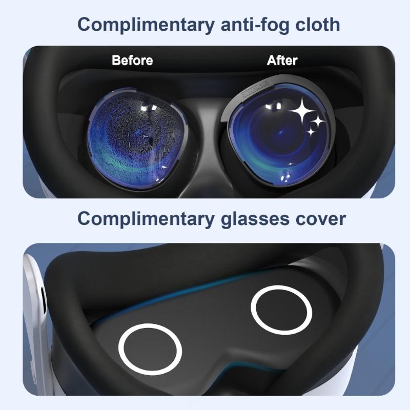 Comfortable Wear Blue Light Lens VR Lens with Cloth for MQ 3 VR Glasses Ensures Clear with Dustproof Feature
