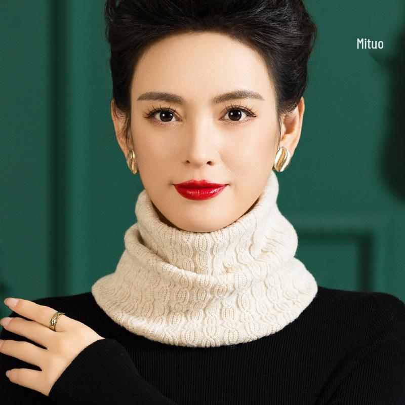 

Унисекс Вязаный Шарф-манишка из Чистой Шерсти - Теплая и Универсальная Манишка 1027 Below 60cm