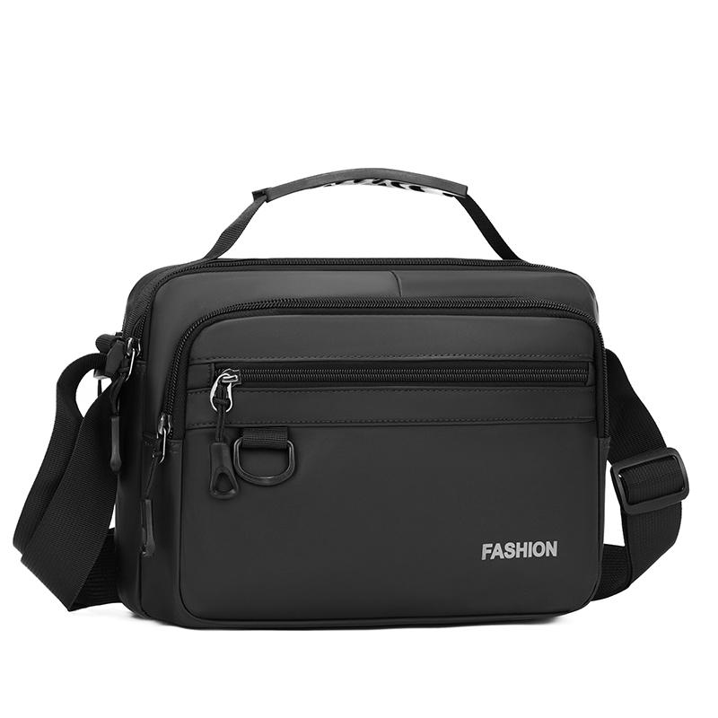 Business Handbag Men's Shoulder Bag Large Capacity Multi-Layer Crossbody Bag