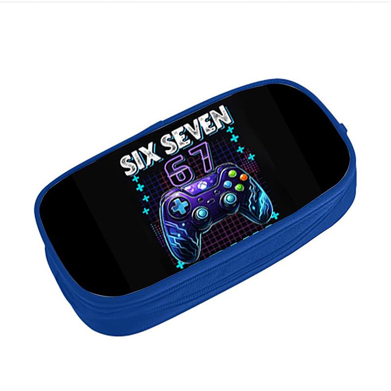 Cartoon 67 Sechs Sieben Federmäppchen Grund- und Sekundarschüler Schreibwaren Große Kapazität Druck-Federmäppchen Schreibwaren-Federmäppchen