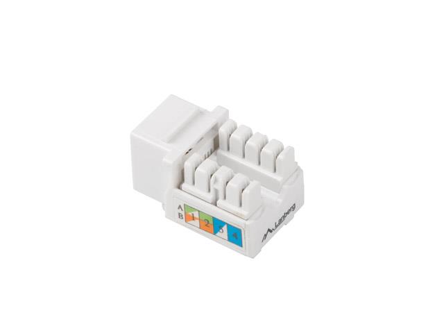 Moduł Keystone Lanberg Gniazdo RJ45 -> LSA UTP Kat.6 180° Do Puszki Montażowej