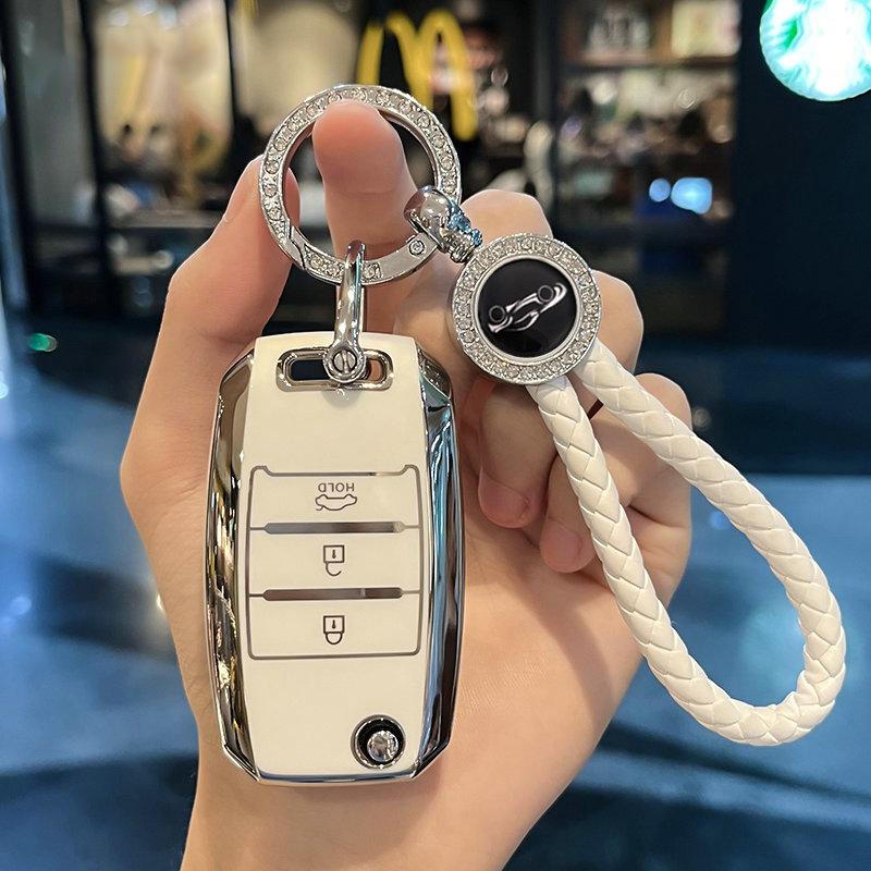 Tpu Auto Key Fob Cover Case Fit For Kia Rio 3 K2 K3 K4 K5 Sportege Picanto Optima Soul Ceed Sorento Forte Stinger Cerato Key Ring