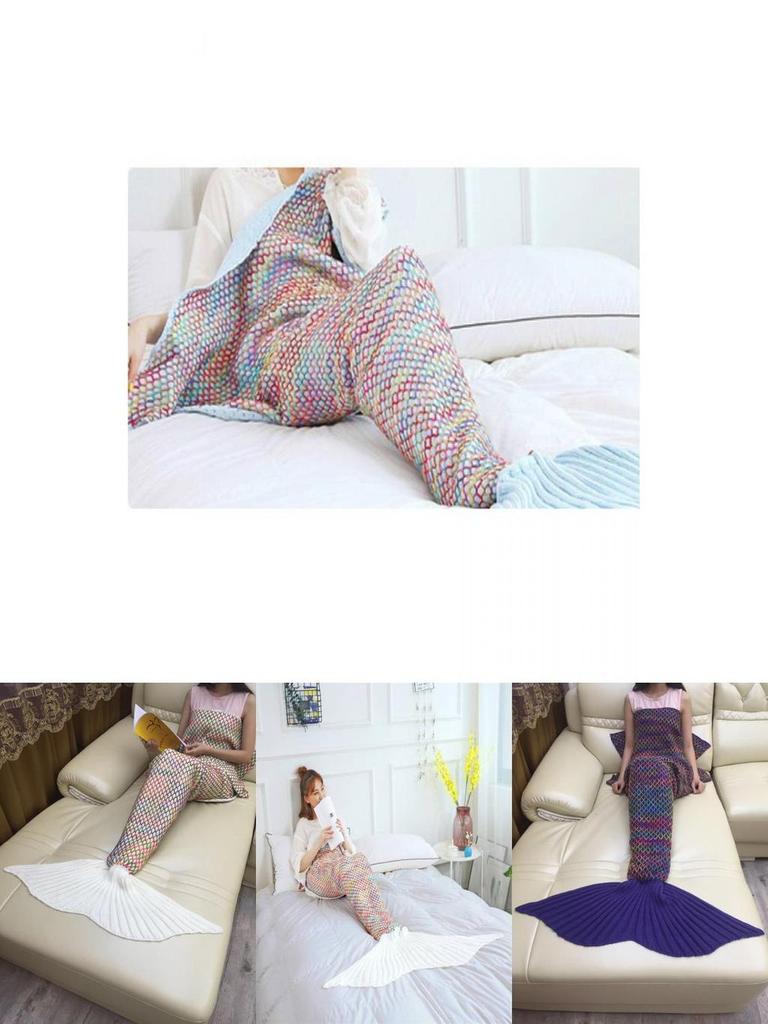 Mermaid Tail Blanket For Kids And Adults With Fleece Material Perfect For Spring And Autumn Cozy Comfort