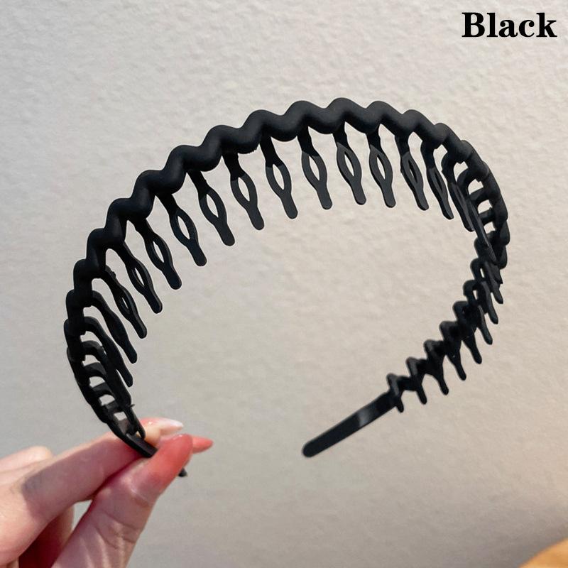 Women Simple Colorful Matte Toothed Hairbands Broken Hair Finishing Headband Outdoor Hair Hoop Headwear  Hair Accessories