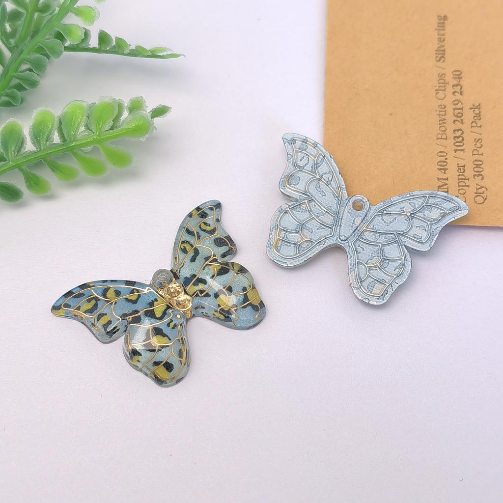 New Arrive 100Pcs Colorful Butterfly Flatback Resin Cabochons Embellishments for Hair Clips Scrapbooking Photo Frames Decoration