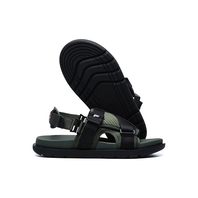 Fila Fusion Trendy Versatile Sports Sandals Beetle Green Men Sandals T12M125402FBB