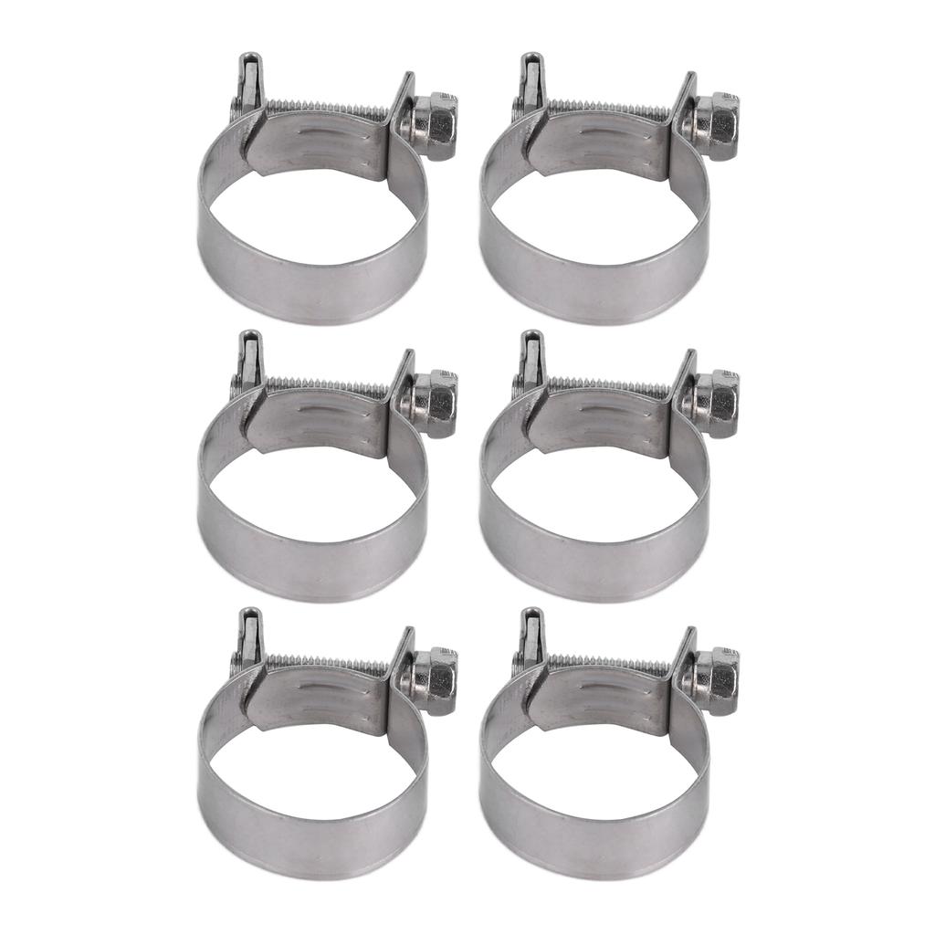 20PCS Hose Clamp Mini Stainless Steel Screw Hose Clip for Motor Vehicle Petrochemical Pharmaceutical