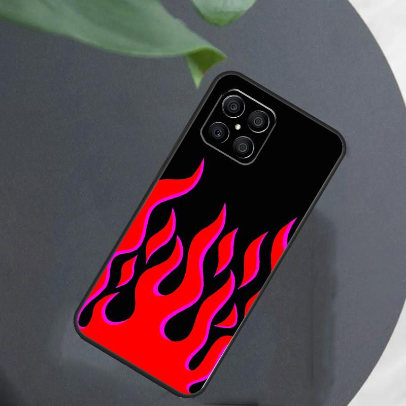 Blue Red Flame Fire For Honor Magic 7 Lite 6 8 Case For Honor 200 400 Pro 90 70 50 X8c X8b X9a X9b X9c X9d Win RT